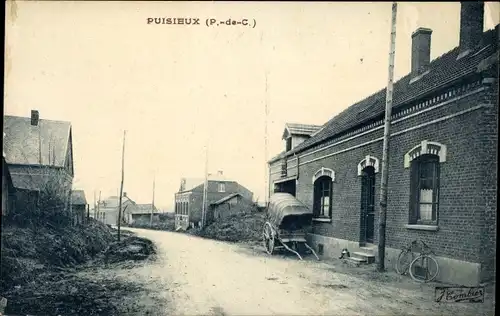 Ak Puisieux Pas de Calais, Straßenpartie