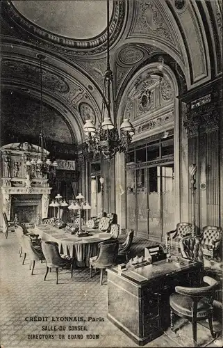 Ak Paris II Bourse, Siège central du Crédit Lyonnais, Salle du Conseil, Boulevard des Italiens