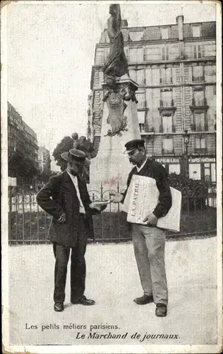 Ak Paris, Petits métiers parisiens, Marchand de journaux