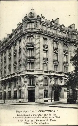 Ak Paris VIII, Siege Social de Fructidor