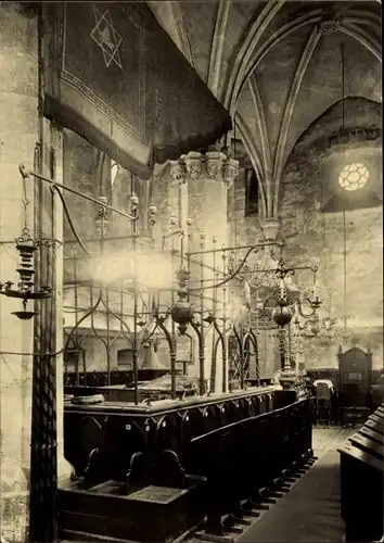 Ak Praha Prag Tschechien, Inneres der Synagoge