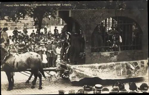 Ak Leipzig in Sachsen, Festzug vom 500 jähr. Jubiläum der Universität, Karzerszene