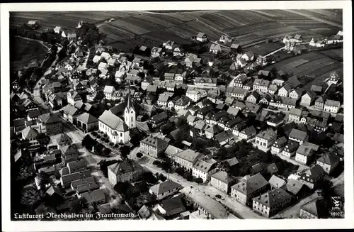 Ak Nordhalben in Oberfranken, Fliegeraufnahme