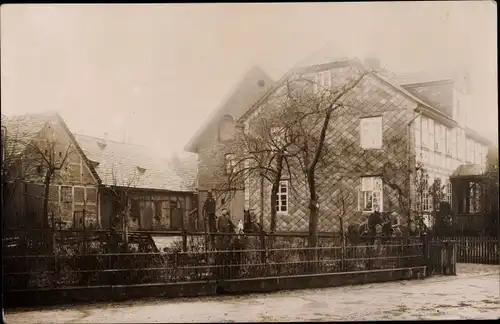 Foto Ak Kemnade Bodenwerder an der Weser, Ortspartie, geschindeltes Haus