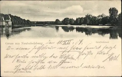 Ak Klein Glienicke Neubabelsberg Potsdam in Brandenburg, Griebnitzsee
