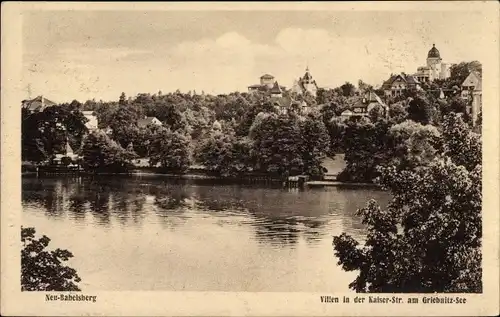 Ak Klein Glienicke Neubabelsberg Potsdam in Brandenburg, Villen, Kaiserstraße, Griebnitzsee