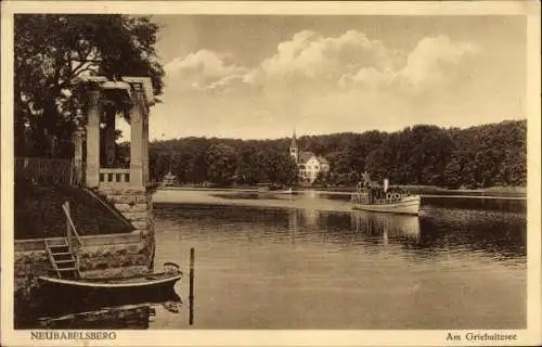 Ak Klein Glienicke Neubabelsberg Potsdam in Brandenburg, Griebnitzsee, Dampfer