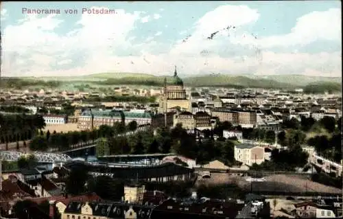 Ak Potsdam in Brandenburg, Panorama vom Brauhausberg