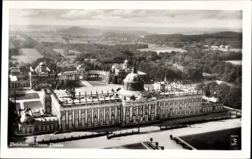 Ak Potsdam in Brandenburg, Neues Palais, Fliegeraufnahme