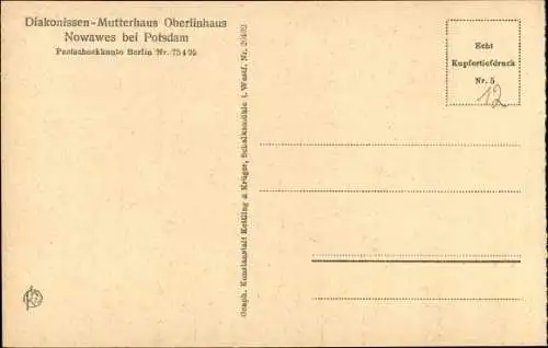 Ak Nowawes Babelsberg Potsdam, Diakonissen-Mutterhaus Oberlinhaus, Taubstummes Kind, Unterricht