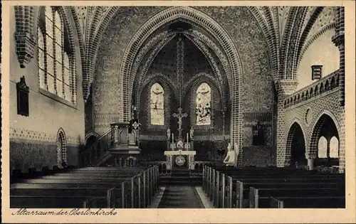 Ak Babelsberg Potsdam in Brandenburg, Altarraum der Oberlinkirche, Innenansicht