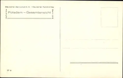 Ak Potsdam in Brandenburg, Fliegeraufnahme