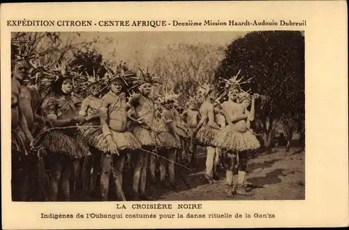 Ak Zentralafrikanische Republic, Expedition Citroen, La Croisiere Noire, Mission Haardt Audouin