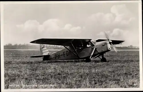 Ak Flugzeug PH-FDK De Havilland Leopard Moth
