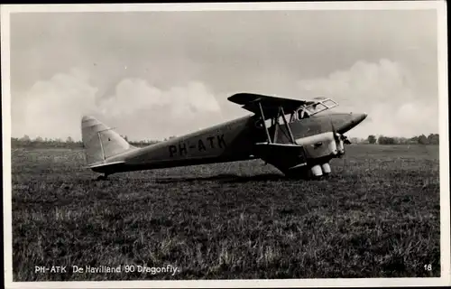 Ak Flugzeug PH-ATK De Havilland 90 Dragonfly