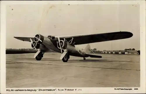 Ak Flugzeug, KLM-verkeersliegtuig Zilvermeeuw, type Fokker XX