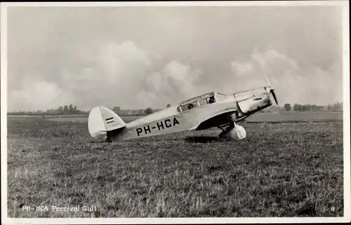 Ak Flugzeug PH-HCA Percival Gull