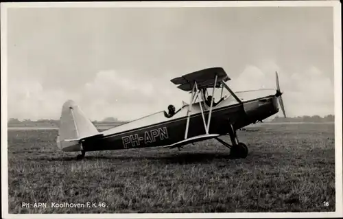 Ak Flugzeug PH-APN Koolhoven FK46