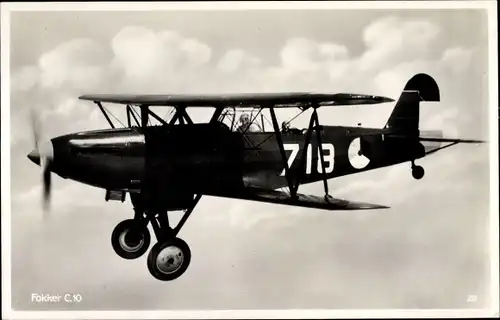 Ak Flugzeug Fokker C10