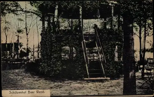 Ak Buer in Westfalen Gelsenkirchen Ruhrgebiet, Schützenhof, Gartenpartie