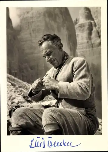 Ak Schauspieler Luis Trenker, Bergsteiger, Portrait, Autogramm