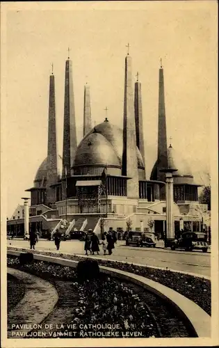 Ak Bruxelles Brüssel, Pavillon de la vie catholique, Weltausstellung