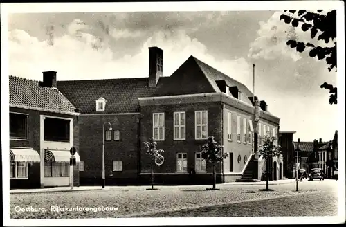 Ak Oostburg Zeeland, Rijkskantorengebouw