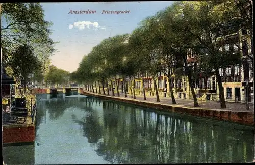Ak Amsterdam Nordholland Niederlande, Prinsengracht