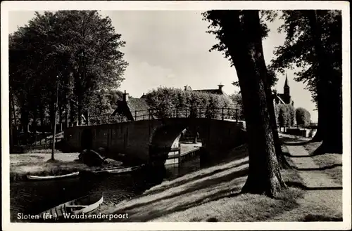 Ak Sloten Friesland Niederlande, Wooudsenderpoort