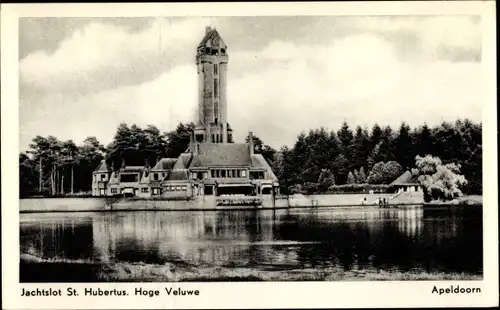 Ak Apeldoorn Gelderland, Jachslot St. Hubertus. Hoge Veluwe