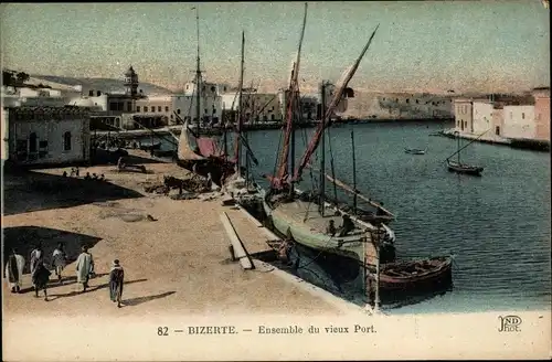 Ak Bizerte Tunesien, Ensemble du vieux Port