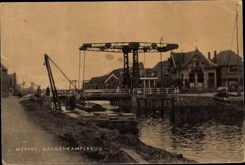 Ak Meppel Drenthe Niederlande, Galgenkampsbrug