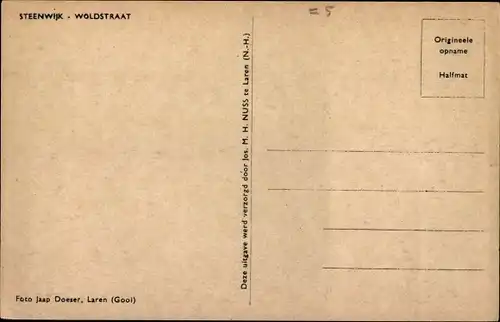 Ak Steenwijk Overijssel, Worldstraat