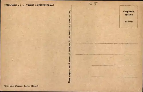 Ak Steenwijk Steenwijkerland Overijssel, J.H. Tromp Meestersstraat