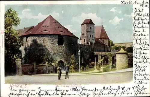 Ak Halle an der Saale, Moritzburg, Ostseite