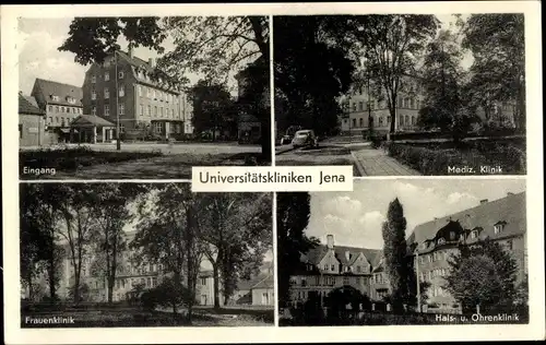 Ak Jena in Thüringen, Universitätskliniken, Hals- und Ohrenklinik, Eingang, Frauenklinik