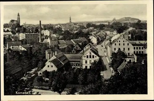 Ak Kamenz Sachsen, Panorama, Kirchturm