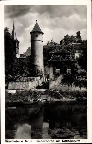 Ak Wertheim am Main, Kittsteinturm, Tauberpartie