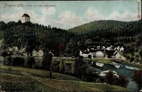 Ak Ziegenrück am Schiefergebirge Thüringen, Nähersaale, Ortspanorama