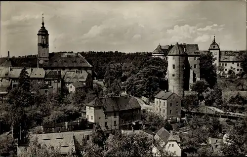 Ak Nossen in Sachsen, Teilansicht, Kirchen