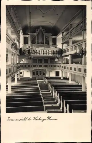 Ak Nossen in Sachsen, Innenansicht der Kirche