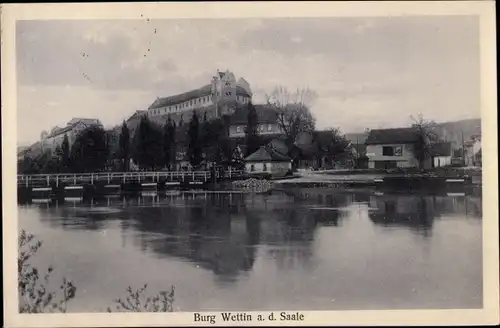 Ak Wettin an der Saale, Burg Wettin