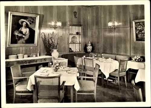 Ak Ettlingen in Baden, Hotel Erbprinz, Speisesaal