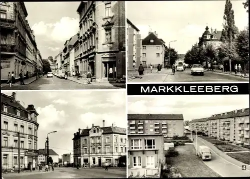 Ak Markkleeberg in Sachsen, Karl Marx Straße, Am Ring, Klement Gottwald Straße