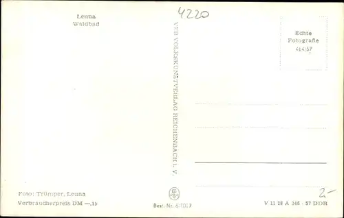 Ak Leuna an der Saale, Waldbad