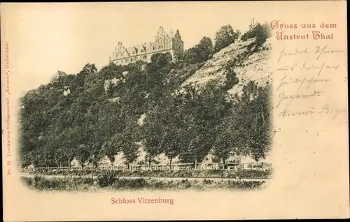Ak Vitzenburg Querfurt in Sachsen Anhalt, Schloss Vitzenburg