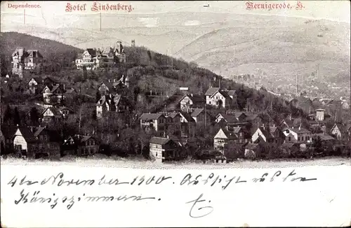 Ak Wernigerode am Harz, Hotel Lindenberg, Dependence