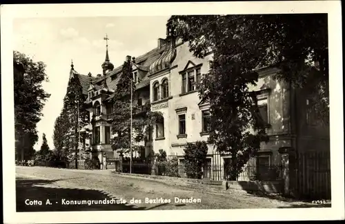 Ak Dresden Cotta, Cotta A. - Konsumgrundschule des Bezirkes Dresden