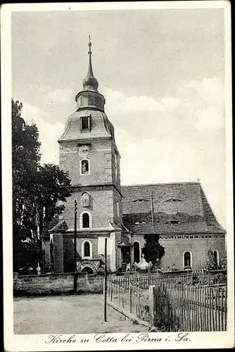 Ak Cotta Dohma Sachsen, Kirche