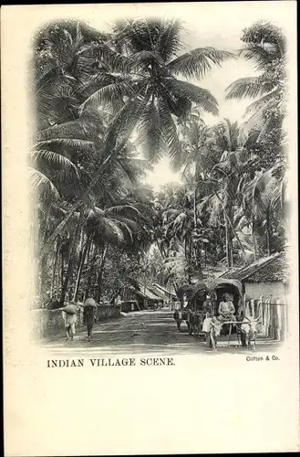 Ak Indien, Indian Village Scene